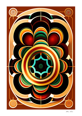 Mandala design with Boho colors tribal style zen
