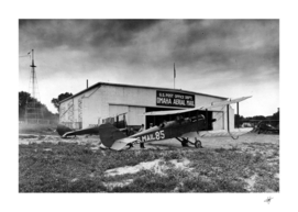 black and white town airplane aircraft transportation