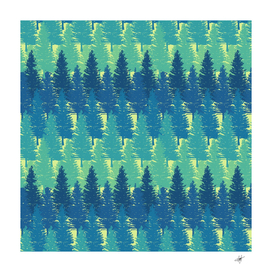 Christmas Trees Pattern Digital Paper Seamless