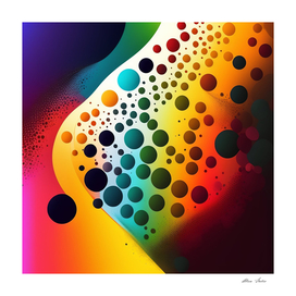 Abstract geometric design color splash colorful poster