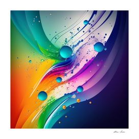 Colorful Abstract poster color splash design