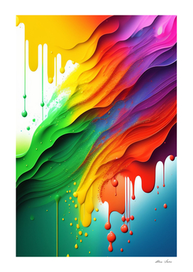 Colorful abstract poster color splash