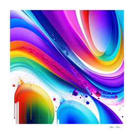 Color splash poster colorful abstract art