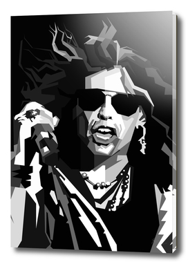 Steven Tyler Rock Star Black Portrait