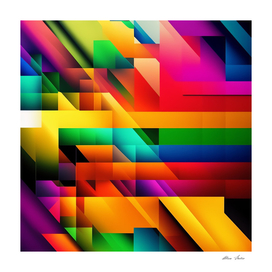Modern geometric poster colorful abstract art