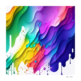 Modern abstract poster colorful art