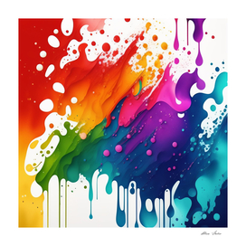 Abstract modern poster with colors splash