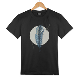Feather in a circle (dark)