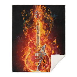 Pianted Fire Electric Guitar