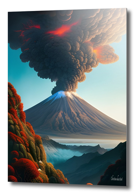 Volcanic Fury: A Digital AI Fantasy Landscape