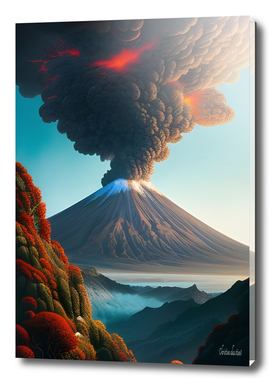 Volcanic Fury: A Digital AI Fantasy Landscape