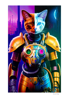 Night and day robo cat
