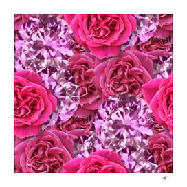 roses rose pink flower tourmaline seamless
