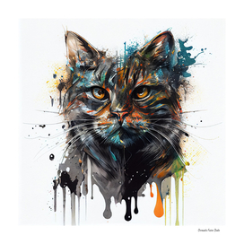 Watercolor Cat #1