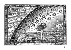 Flammarion Engraving Line Art