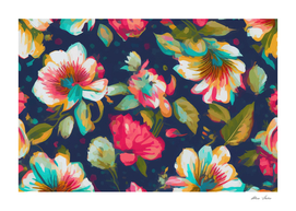 Floral poster flowers pattern
