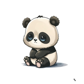 cute panda bear animal cartoon