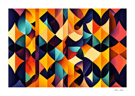 Abstract Geometric Kaleidoscopic Poster