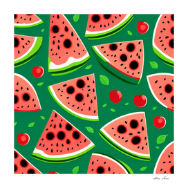 Watermelon pattern , Watermelon poster