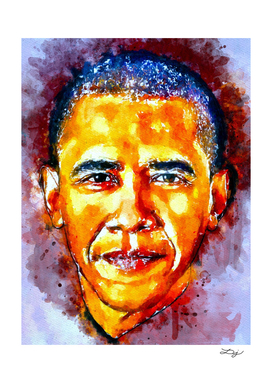 Watercolor Obama