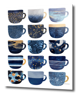 Pretty Blue Coffee Cups