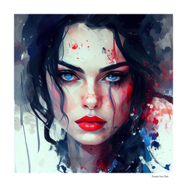 Watercolor Modern Snow White