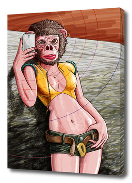 Ape Girl Selfie