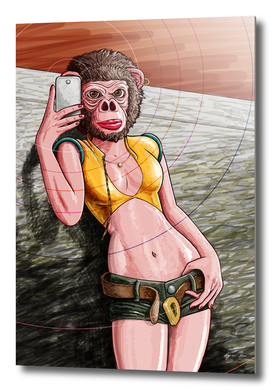 Ape Girl Selfie