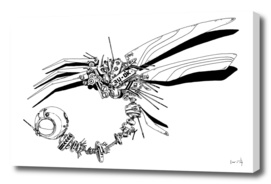 Cyberpunk Dragonfly - line