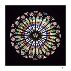 stained glass cathedral rosette