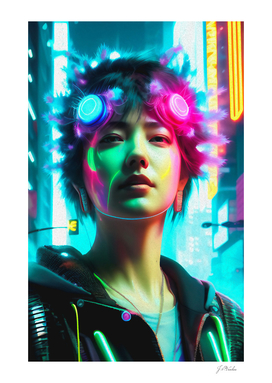 Abstract Cyberpunk Girl
