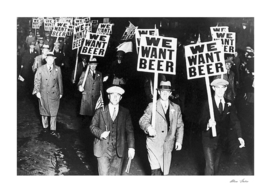We Want Beer Vintage Beer Poster