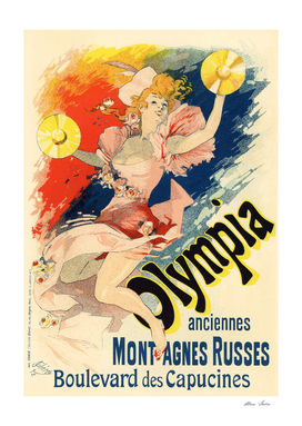 Olympia Montagnes Russes, Belle Epoque French Poster