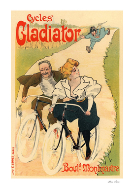 Cycles Gladiator Belle Epoque French Poster