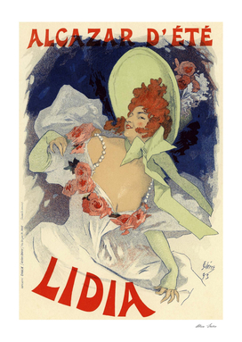 Lidia, Alcazar Dete, Belle Epoque French Poster