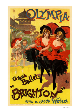 Olympia Ballet, Belle Epoque French Poster