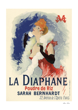 La Diaphane Sarah Bernhardt Belle Epoque French Poster