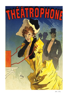 Theatrophone Belle Epoque French Vintage Poster
