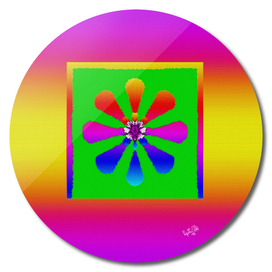 Boho flower in colors