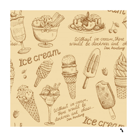 ice cream vintage pattern