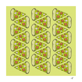 pizza fast food pattern seamles design background