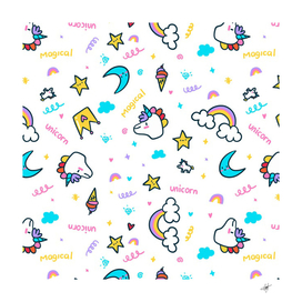 unicorn rainbow seamless pattern