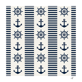 nautical seamless pattern vector illustration