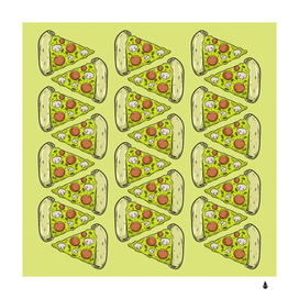 pizza fast food pattern seamles design background
