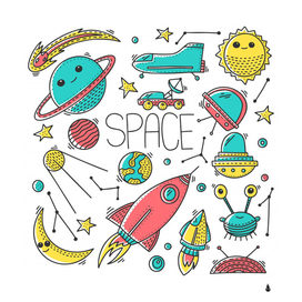 space cosmos seamless pattern seamless pattern doodle