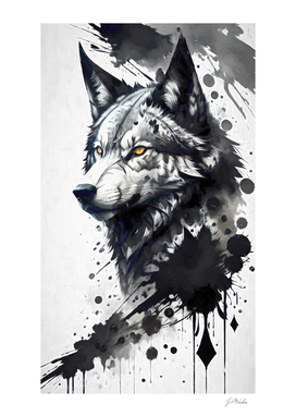 Ink Style Wolf