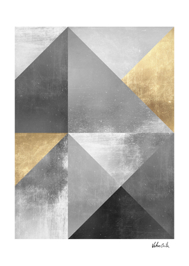 Geométrico cinza e ouro 36