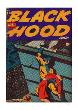 The Black Hood Altered Art Comic Book Cover