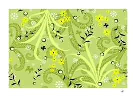 seamless pattern green garden
