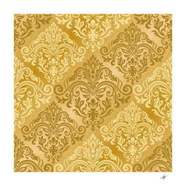damas pattern vector texture gold ornament with
